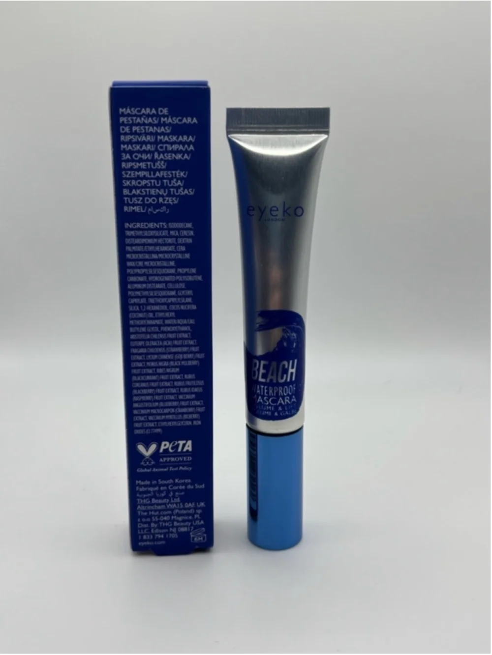 Eyeko London Beach Waterproof Mascara Black Volume & Lift 8ml NIB